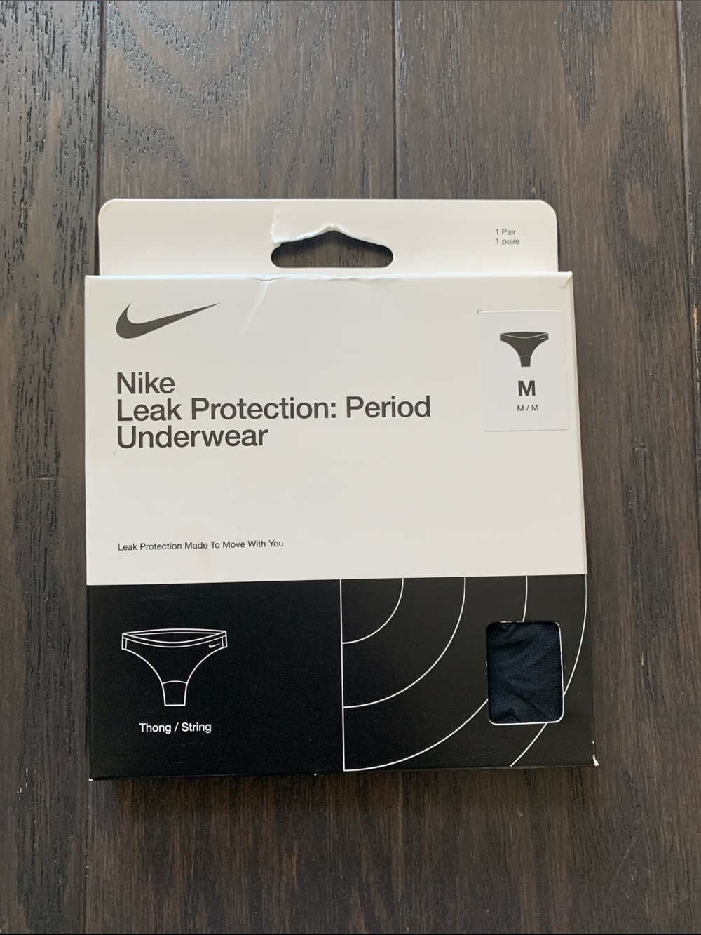 Nike Leak Protection Period Thong - Black